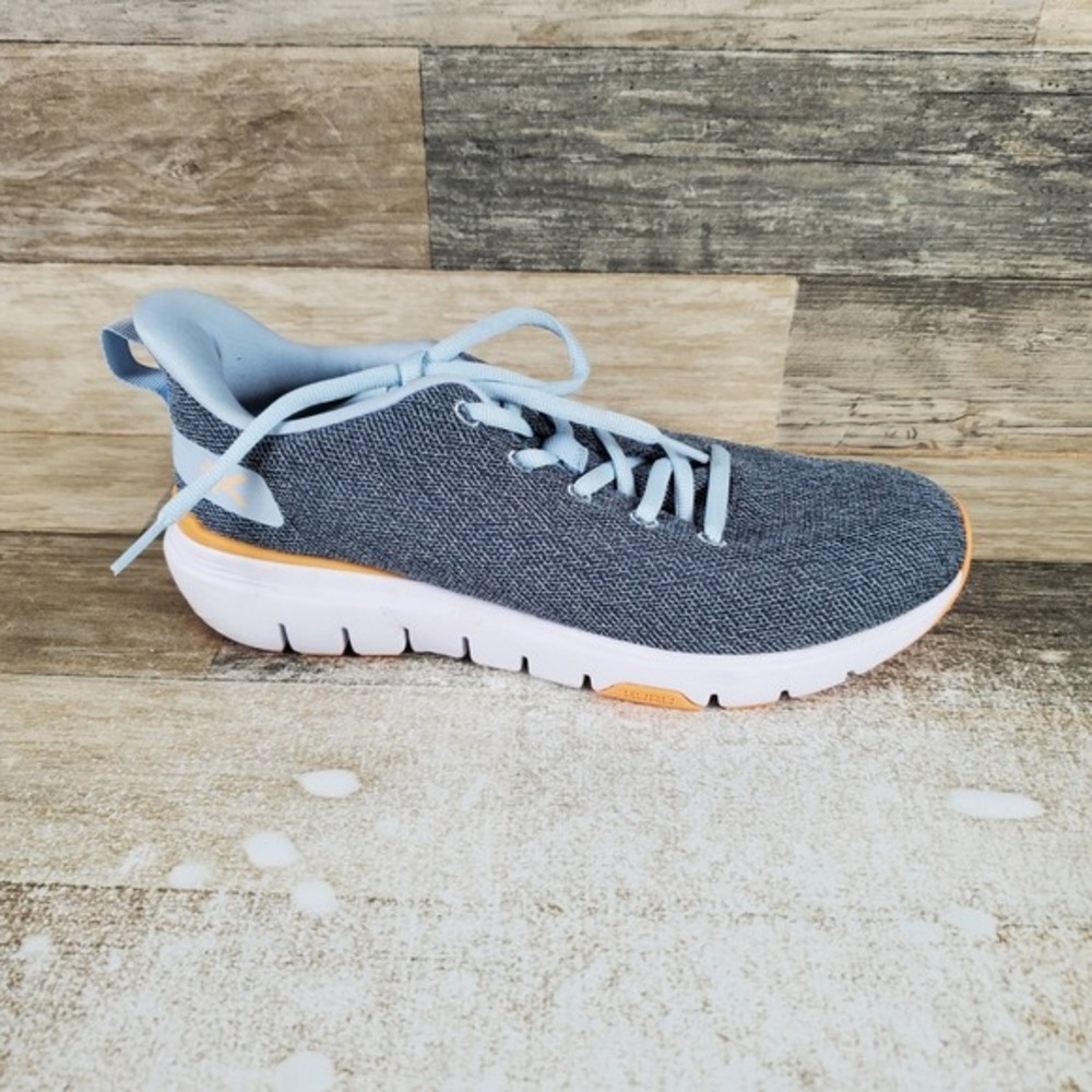 KURU Flex Via Womens Shoes Sz 9 M Running Mist Blue Apricot Mesh Lace Up Sneaker